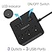 2 Pack Power Strip with 3 USB 3 Outlet, TESSAN Desktop Charging Station with 5 ft Extension Cord with USB Ports, Mini Outlet Extender for Cruise Ship Dorm Room Accessories – Black