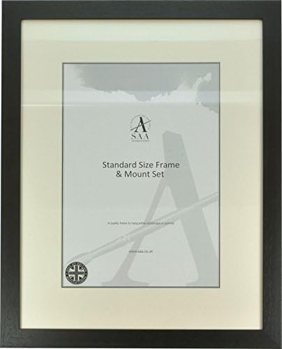 SAA Standard Size Frame & Mount - to fit A6 paper - BLACK 35mm FRAME