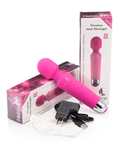 Wireless Mini Wand Massager, Waterproof 20x Multi-Speed Vibrations