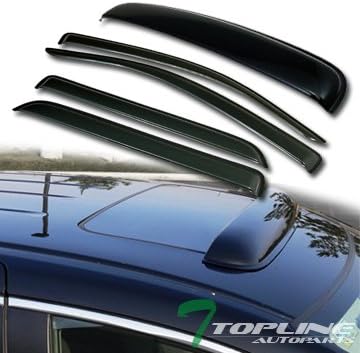 Amazon Com Topline Autopart Smoke Window Deflector Vent Shade