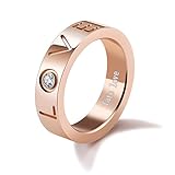 JoGray Titanium Steel Cubic Zirconia Couple Engagement Wedding Rings