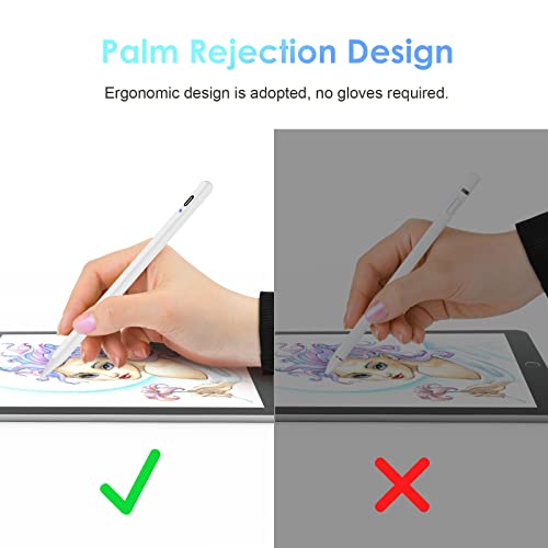 koucoaka Stylus Pen for iPad - Stylus Pencil with Palm Rejection,Tilt,Magnetic Function - Compatible with 2018-2021 iPad Pro (11/12.9 Inch) iPad 6th/7th/8th,iPad Mini 5th,iPad Air 3rd/4th Gen