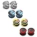 BodyJ4You Glass Saddle Plugs Kit Swirl Spiral Set 4G-14mm (8 Pieces)