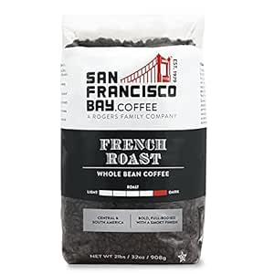 SF Bay Coffee French Roast Whole Bean 2LB (32 Ounce) Dark Roast