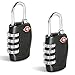 TSA Approved Luggage Locks, Suitcase Lock [2 Pack] CFMOUR 4-Digit Security Combination Padlock for Travel Luggage Suitcase Backpack Bag Case Code Padlocks - Black