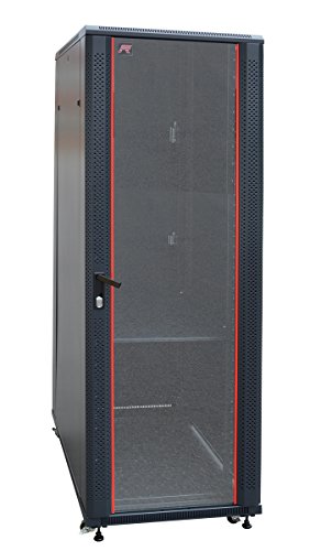 32U 39" Depth IT & Telecom Server Rack Cabinet,Glass Door,Air Control Panel 4Fans, 1PDU, 1 shelf-FREE!