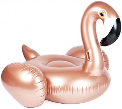Customize Wholesale Rose Gold Flamingo Inflatable Swimming Pool Float For Adults And Kids