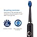 Sonic Electric Toothbrush Clean as Dentist Rechargeable 1 Time Charge 30 Days Use 5 Modes Waterproof 3 Replacement Heads with Smart Timer Black
