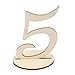 MagiDeal Wooden 10 cm Table Numbers 1-10 Basic Set Wedding Birthday Party French