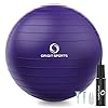 Exercise Fitness Swiss Yoga Ball - Anti Burst Extra thick with Hand Pump for Home Gym - Birthing Ball for Yoga, Pilates…