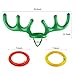 A.S Hapdoop 2-4 Players Inflatable Reindeer Antler Ring Toss Game for Christmas Party - Game Rules Included (2 Green Antlers 10 Rings)