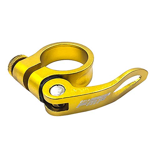 Bicycle Quick Release Seatpost Clamp 31.8mm MTB Road Bike Casual Gold Aluminium Alloy Tube Clip