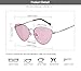 BEISON Womens Cat Eye Mod Metal Glasses Fashion Sunglasses (Gold/Red lens, 55)