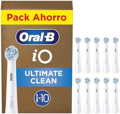 Cabeças de substituição originais iO Ultimate Clean da série Oral-B, pacote de 10 recargas brancas para escovas de dentes elétricas Oral-B iO, remoção profunda de placa bacteriana