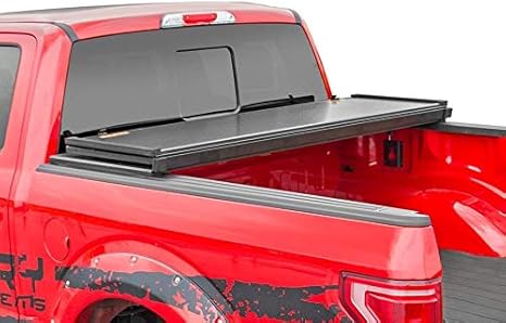 Amazon Com Rough Country Hard Tri Fold Fits 2009 2014 F150 F 150 5 5 Ft Bed Truck Tonneau Cover 45509550 Rough Country Automotive