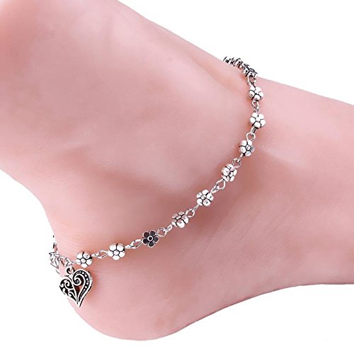 charms silver alloy anklet for girls
