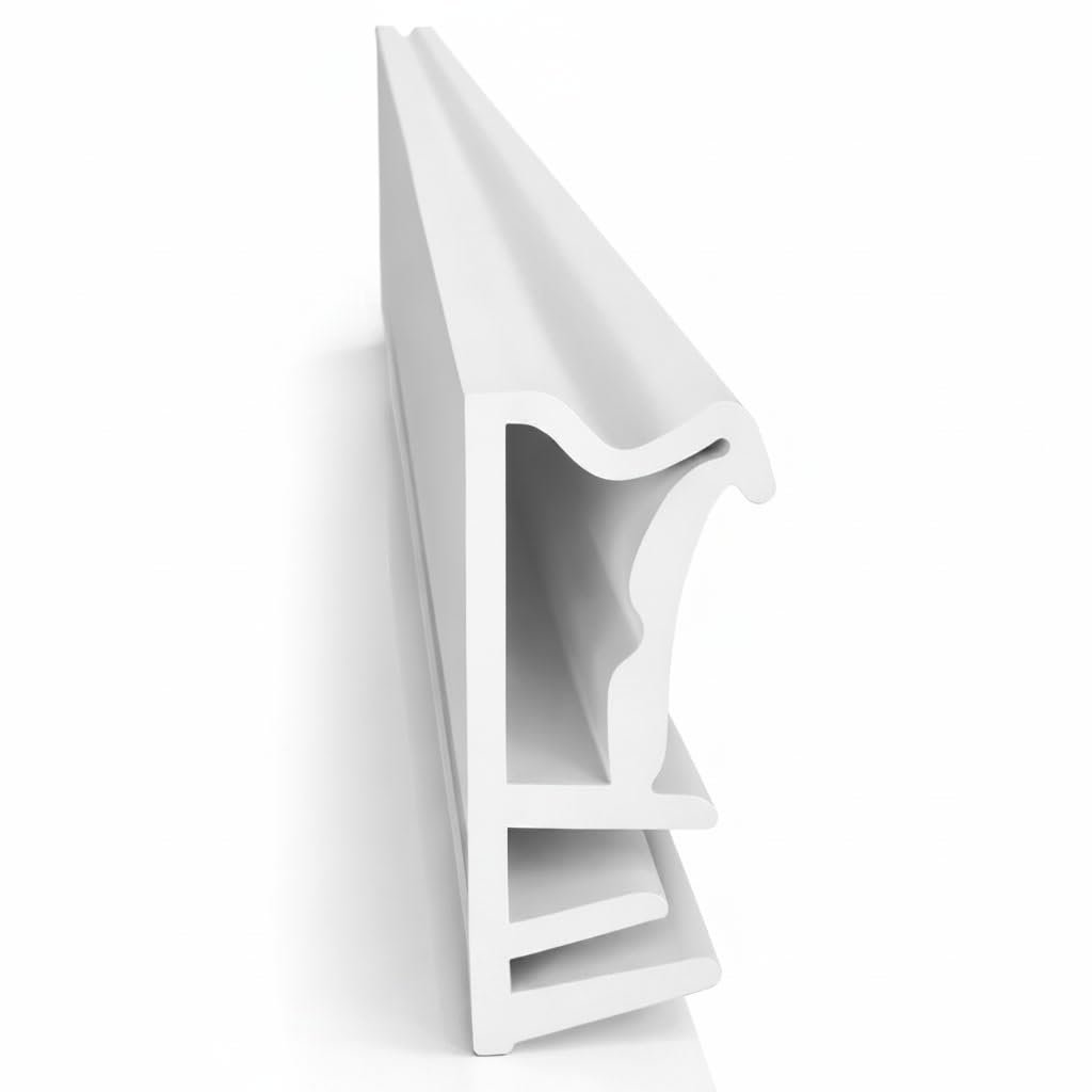 Window Seal Sash Fold Seal Groove Width 5 mm / Fold 12 mm Made of TPE High-Quality Wooden Window Seal Window (White, 5 m)