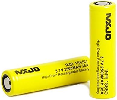 MXJO 18650 2500mAh 35A High Drain Battery, Pack of 2