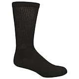 Dr. Scholl's Men's Diabetes & Circulatory Crew Sock With Grippers 2 Pair, Size 7-12