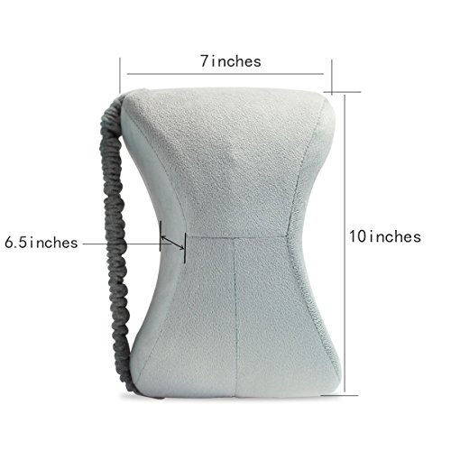 Aocome Knee Pillow for Side Sleepers - Ergonomically Designed for Back Pain, Sciatic Nerve Pain Relief, Leg Pain, Pregnancy and Joint Pain - Memory Foam Leg Pillow (Bonus Sleep Mask) - Thumbnail 5