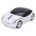 HDE 2.4GHz Sports Car Shape Wireless Ergonomic Optical Mouse with Adjustable DPI (California White)