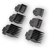 TPOB SLIME Guards (slime 2) 6 Professional Hair Guides plastic combs for different hair cutting lengths (Black)