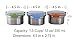 Steelware Snap Seal Leak-proof Stainless Steel Snack Size Lunch Box Containers for Adults and Kids (12 oz. each)
