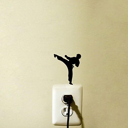 Personalized Karate Taekwondo Vinyl Wall Sticker Switch Decal 5WS1048