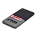 Dockem Luxe N1 Card Case for Samsung Galaxy S10: Ultra Slim 1 Slot Wallet Case, Synthetic Leather with UltraGrip Twill Canvas Styling: S10 [Black & Grey]