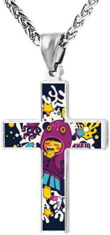 Kenlove87 Patriotic Cross Octofizz Religious Lord'S Zinc Jewelry Pendant Necklace