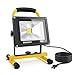 Ustellar 2400LM 30W LED Work Light (200W Equivalent), Waterproof Portable LED Flood Lights, Job Site Lighting with Stand for Construction Site, Workshop, 16ft/5M Cord with Plug, 6000K Daylight White