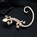 Somsakbuy @1PCS Beautiful Zircon Alloy Gecko Pattern Earrings by Somsakbuy