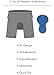 The Pub Crawler - Men's Loose-Fit Baggy Bike Shorts for Commuter or MTB Cycling (Large, Blue)