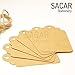 100 Premium Brown Kraft Tags with 30 Meters of Jute Twine - For Use As Gift Tags, Wedding Favor Tags, Product Label / Price Tags or for Scrapbooking and Various Arts & Crafts and Homemade Projects By Sacar Stationery