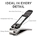 TWEEZZY Professional Grade Nail Clippers Set - Toenail Clipper for Thick Nails, Fingernail Clipper, Emery Board for Filing & PVC Storage Bag - Luxurious Manicure Set for Men & Women - Sharp Blades