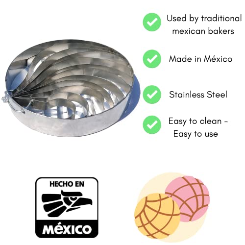 Original Concha cutter mexican bread mold made of Stainless Steel 4.25