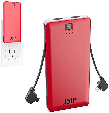 Chargii - Power Bank - All-in-One Portable Charger - Cell Phone Battery Backup - Built-in Wall Plug AC Adapter - 2 USB Ports - 5000 mAH (iPhone & Android)
