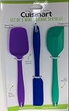 Cuisinart Mini Silicone Spatulas, Set Of 3: Purple Scoop Spatula, Blue Jar Spatula, & Green Pointed Spatula