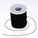 Outus Elastic String for Bracelets Making,2 Rolls 0.8 mm Bracelet String Elastic Total 109 Yards,Sturdy Stretchy Cord for Jewelry Making,Necklaces(Black and White)