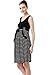Momo Maternity Scoop Neck Striped Dress - Black S