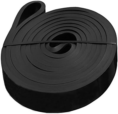 Resistance Loop Bands for Pull Up Heavy Duty Resistance Band Premium Quanlity 100% Natural Latex Mobility Training Muscle Stretching (Single Band or set) choose from 4 sizes of 41 inch (Black)
