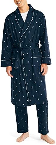 Nautica hooded blue pullover sleep dress robe size medium