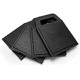 Camco Stabilizer Jack Flex Pads - Helps Prevent Jacks and Stabilizer from Sinking into The Ground |Can Be Used on Uneven Surfaces| UV Resistant & Weatherproof - 4 Pack  (44591)