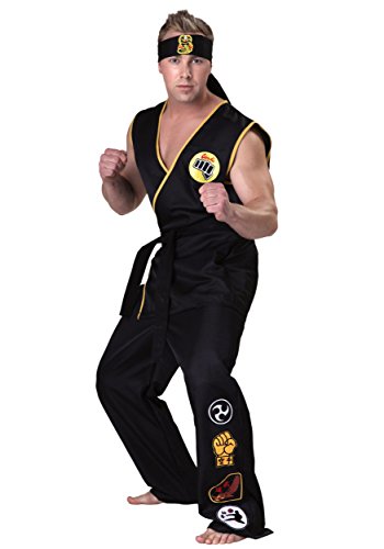 Fun Costumes mens Plus Size Cobra Kai Costume
