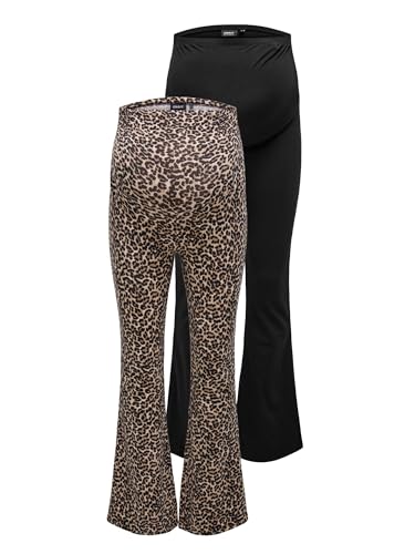 Only Leggings da Donna OLMLOVELY Flared, Nero, XS