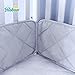 Baby Bumper Pads for Crib Bedding,Nursery Gray Crib Bumper Pads Fit for Standard Size Crib(52