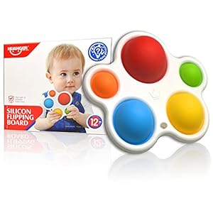 Sensory Toys Dimple Toys Pop Bubble Fidget Toy, Silicone Flipping Board Grasp Toys Early Educational Toy, Stress Relief…