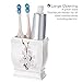 Creative Scents Vanda Bathroom Set - Cherry Blossom White Bathroom Accessories Set - 4 Piece Floral Bathroom Soap Dispenser Set Includes: Lotion Dispenser, Toothbrush Holder, Tumbler & Soap Dish