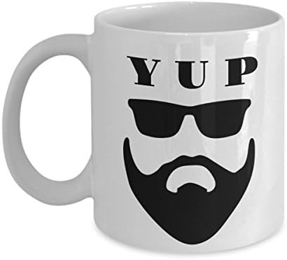 YUP Funny Beard Coffee Mug - Funny Coffee Mugs - Respect the Beard