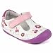 Momo Baby Girls First Walker/Toddler Daisy & Butterfly Leather Shoes